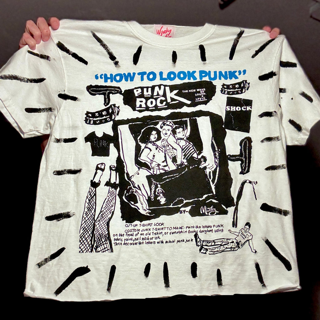 How To Look Punk! Hand Painted Cropped T-Shirt